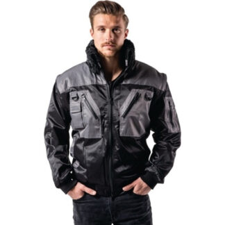 Pilotenjacke 4in1 schwarz/grau Beaver-Nylon
