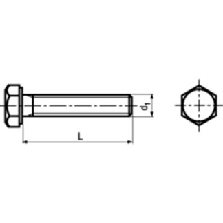 Alternative view of M 14 x 1.5 x 25 Feingewindeschrauben mit Sechskant