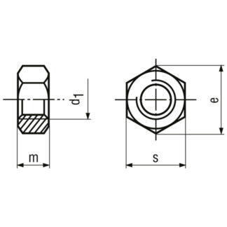 Alternative view of M 10 Sechskantmuttern Stahl blau verzinkt