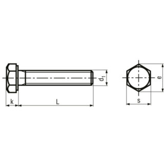 Alternative view of M 6 x 100 Schrauben Sechskant ohne Schaft