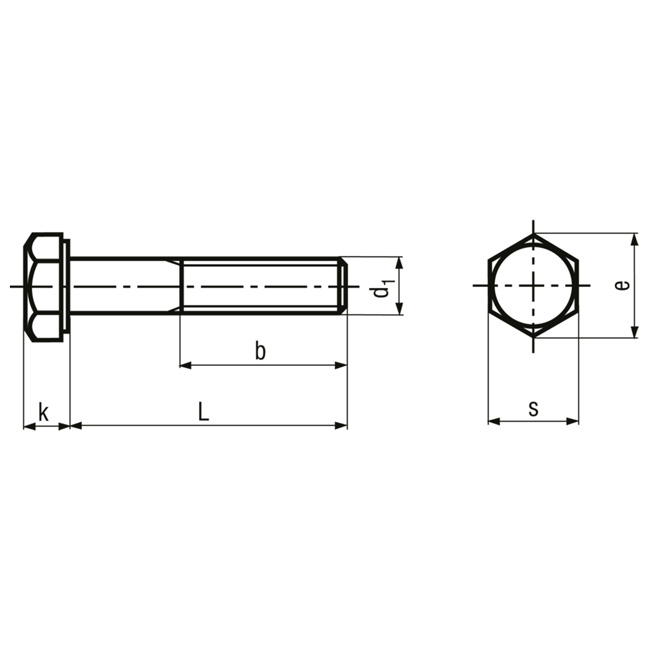 M 10 x 80 Schrauben Sechskant mit Schaft – Bild 2