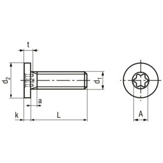 Alternative view of M 2 x 8 T 5 Schrauben Zylinderkopf mit Innensechsrund