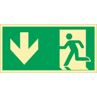 Folie 297x148mm Notausgang Querfür /mit Figur ASR A1.3