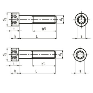 Alternative view of 5/16 Zoll - 1 Zollschrauben Inbus Zylinderkopf Stahl schwarz