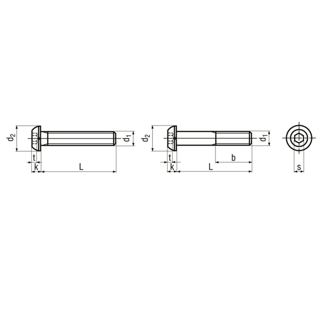 M 2 x 4 Schrauben Linsenkopf mit Innensechskant – Bild 2