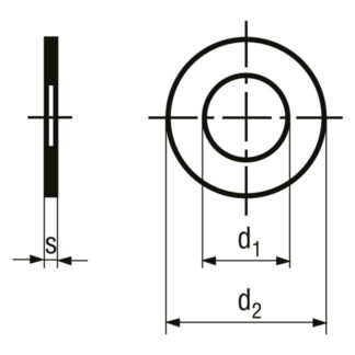 Alternative view of 5 x 10 x 0.5 Pass-Scheibe Stahl blank