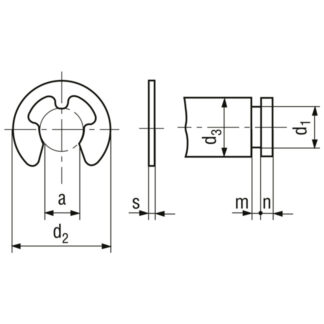 Alternative view of 1.5 mm Sicherungsscheiben für Wellen lose