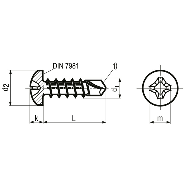 3.5 x 13 Linsen-Blech-Bohrschrauben Form N ecosyn-drill – Bild 2