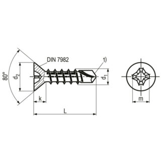 Alternative view of 4.2 x 13 Senk-Blech-Bohrschrauben Form P ecosyn-drill