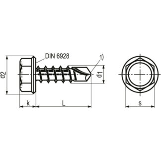 Alternative view of 3.5 x 16 Sechskant-Blech-Bohrschrauben K ecosyn-drill