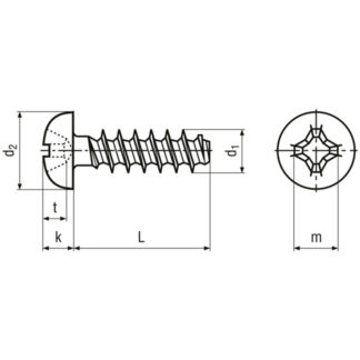 Alternative view of 18 x 10 Linsenkopf PT Schrauben