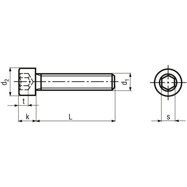 M 2.5 x 16 Schrauben Zylinderkopf Innensechskant – Bild 2