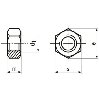 Alternative view of M 3 Sechskantmuttern Edelstahl/ INOX A4