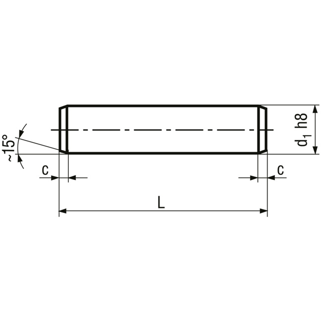 5 x 10 Zylinderstifte Toleranz h8 INOX A1/A2 – Bild 2