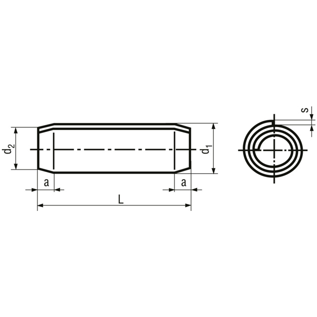 3 x 20 Spiral Spannstifte Inox Regel Ausführung – Bild 2