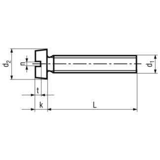 Alternative view of M 4 x 10 Zylinderkopfschraube mit Schlitz
