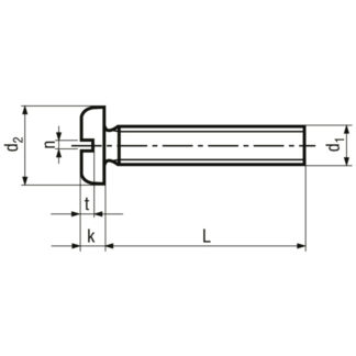 Alternative view of M 3 x 25 Flachkopfschrauben mit Schlitz