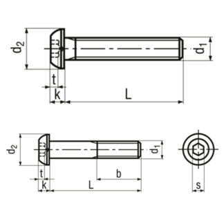 Alternative view of M 4 x 35 Schrauben Linsenkopf Innensechskant