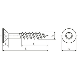 Alternative view of 5 x 40 Senkkopf Spanplattenschrauben INOX A2