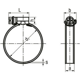 90 - 110 mm Schlauchbriden MIKALOR ASFA-L W2