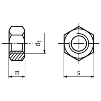 Alternative view of 3/4 Sechskantmuttern Zoll UNC Stahl