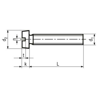 Alternative view of M 2 x 20 Schrauben Zylinderkopf mit Schlitz