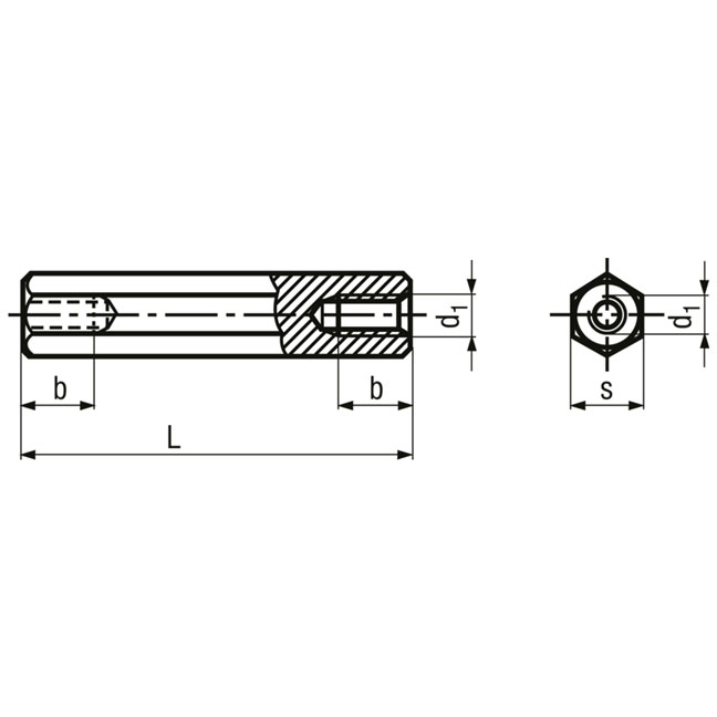M 5 x 35 Distanzhalter Sechskant – Bild 3