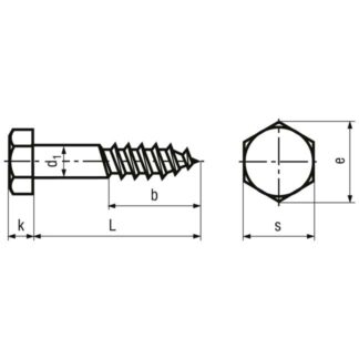 Alternative view of 12 x 220 Sechskant Holzschrauben