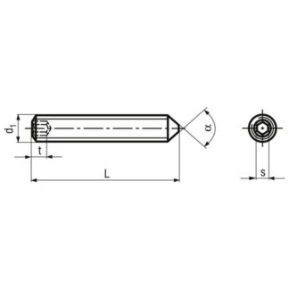 Alternative view of M 2 x 3 Gewindestifte mit Innensechskant