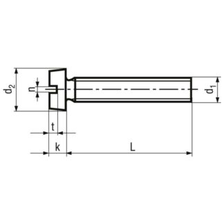 Alternative view of M 2 x 4 Schrauben Zylinderkopf mit Schlitz INOX A2