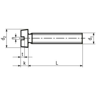 Alternative view of M 4 x 20 Schrauben Zylinderkopf mit Schlitz Messing