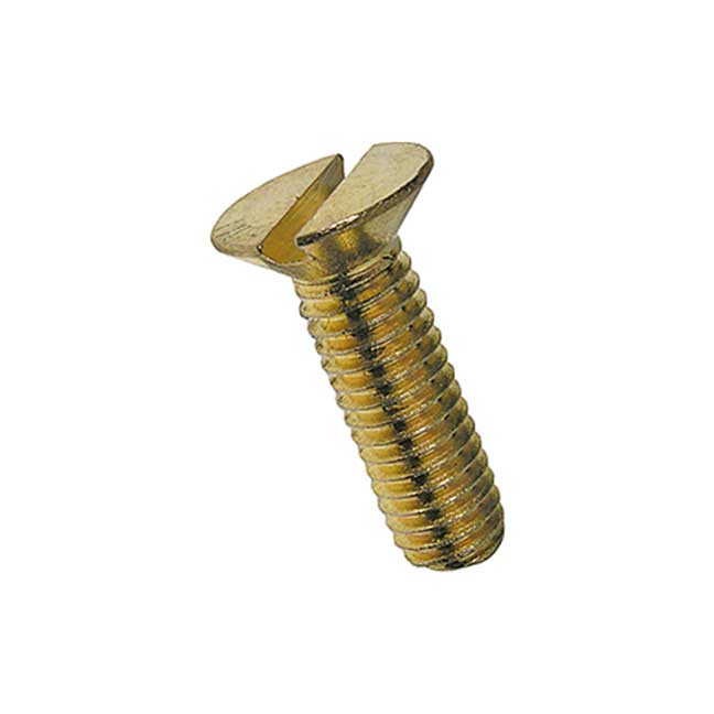 M 2 x 10 Schrauben Senkkopf mit Schlitz Messing
