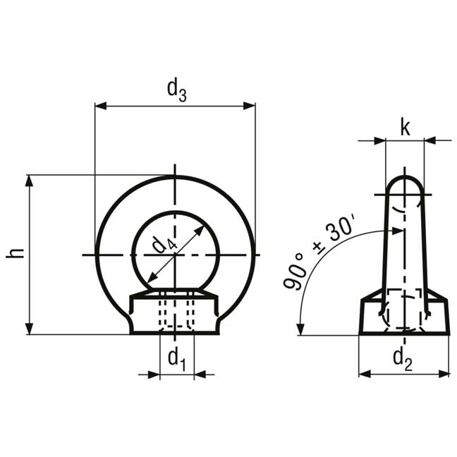 M 16 Ringmuttern Stahl C15E – Bild 4