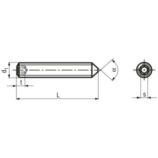 Alternative view of M 12 x 12 Gewindestifte mit Innensechskant