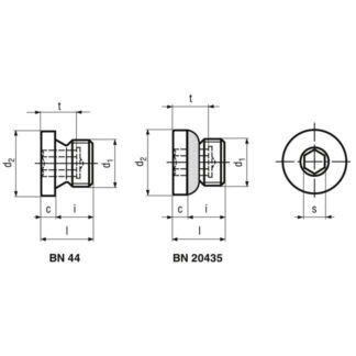 Alternative view of M 22 x 1,5 Verschlussschrauben mit Innensechskant