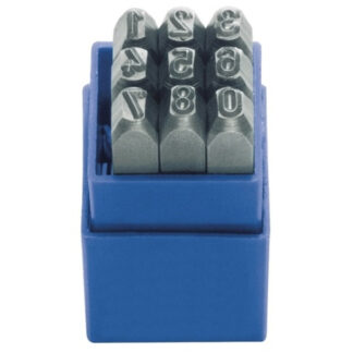 Schlagzahlensatz Schrifthöhe 10mm 0-9 9-teilig