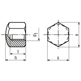 Alternative view of M 12 Sechskant Hutmuttern niedrige Form