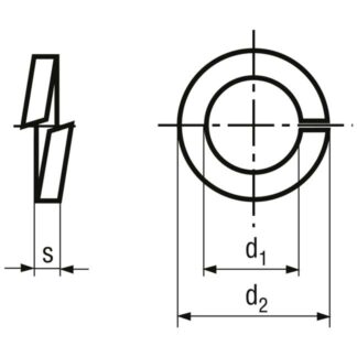 Alternative view of M 16 Federringe für Zylinderschrauben INOX A4