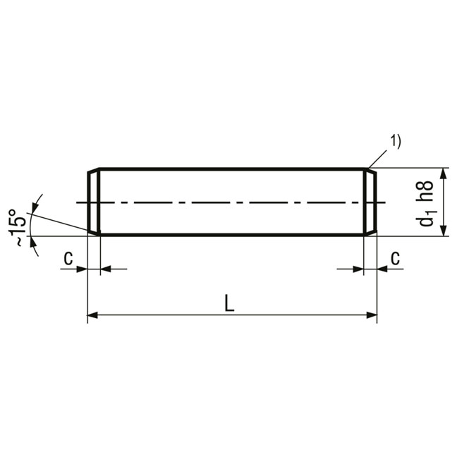 1,2 x 5 Zylinderstifte Toleranz h8 – Bild 2