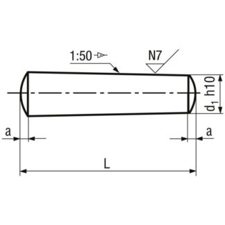 12 x 160 Konische Stifte Form B Toleranz h10 – Bild 2