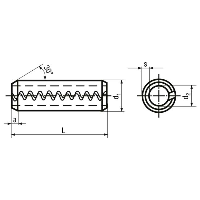 Schwerspannstifte mit Zahnschlitz VSM 12785-Stahl – Bild 2