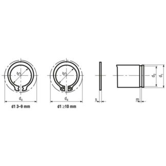 9 mm Sicherungsringe für Wellen