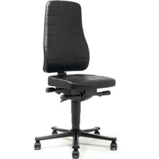 Arbeitsdrehstuhl Highline m.Rollen Kunstleder H.45