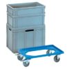Kistenroller L610xB410mm Kunststoffrahmen blau Trg