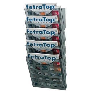 Wandprospekthalter 5 Fächer DIN A4 hoch