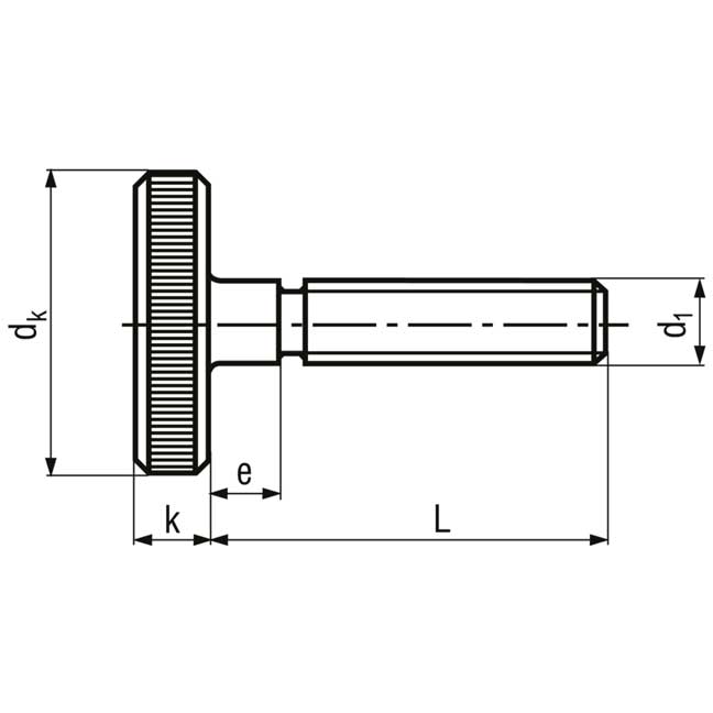 M 3 x 8 Flache Rändelschrauben
