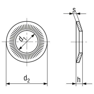 16 x 16,4/32 Sicherungsscheiben Rip-Lock™