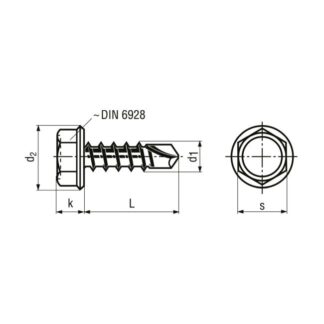 4,2 x 13 Sechskant-Bohrschrauben ecosyn®-MRX