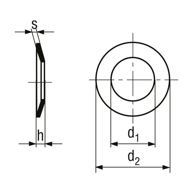 16 x 17/34/1,8 Spannscheiben Federstahl – Bild 2