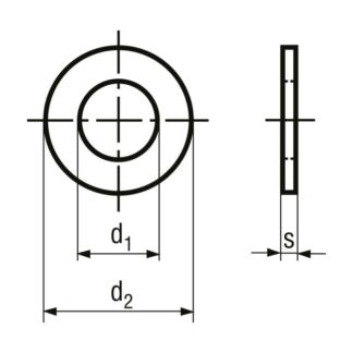 M 10 x 10,5/18/1,6 Scheiben ohne Fase